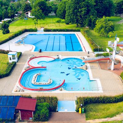 Freibad von oben