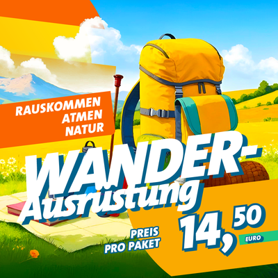 Raus und die Natur erleben – mit unserer Wanderausrüstung habt ihr schon alles dabei, was ihr braucht. 