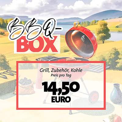 Lasst euch den Urlaub schmecken – in unserer BBQ-Box ist alles, was einen gemeinsamen Grillabend perfekt machen. 