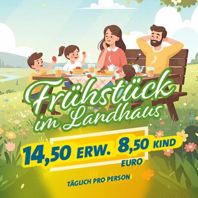Startet entspannt in den Tag mit unserem abwechslungsreichen Frühstücksangebot zum Sonderpreis. Das Frühstück im Restaurant bietet Speisen für die ganze Familie, Erwachsene zahlen 14,50 €, Kinder 8,50 €. Buchbar vom 10. April bis 10. Mai 2026. 