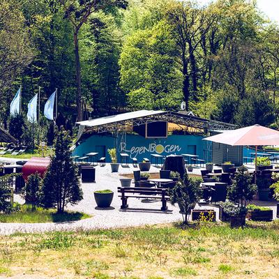 Außenbereich Blick auf Waldbühne 