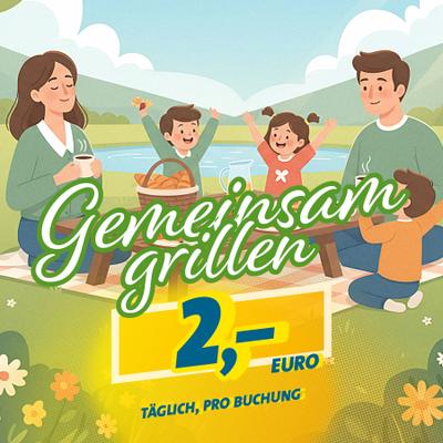 Macht es euch gemütlich an unseren öffentlichen Feuerschalen und Grillstationen und genießt das gesellige Beisammensein. Jeden Abend ab 17 Uhr laden wir zum gemeinsamen Grillen am großen Grill oder Lagerfeuer ein. Wir stellen das Feuer, ihr euer Grillgut. Dieses Angebot ist buchbar vom 30. April bis 3. Mai 2026. 